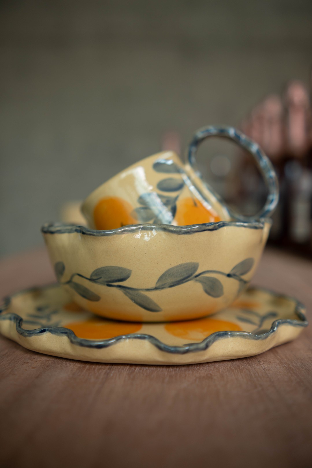 Conjunto Laranja  - ateliê de cerâmica em Goiânia