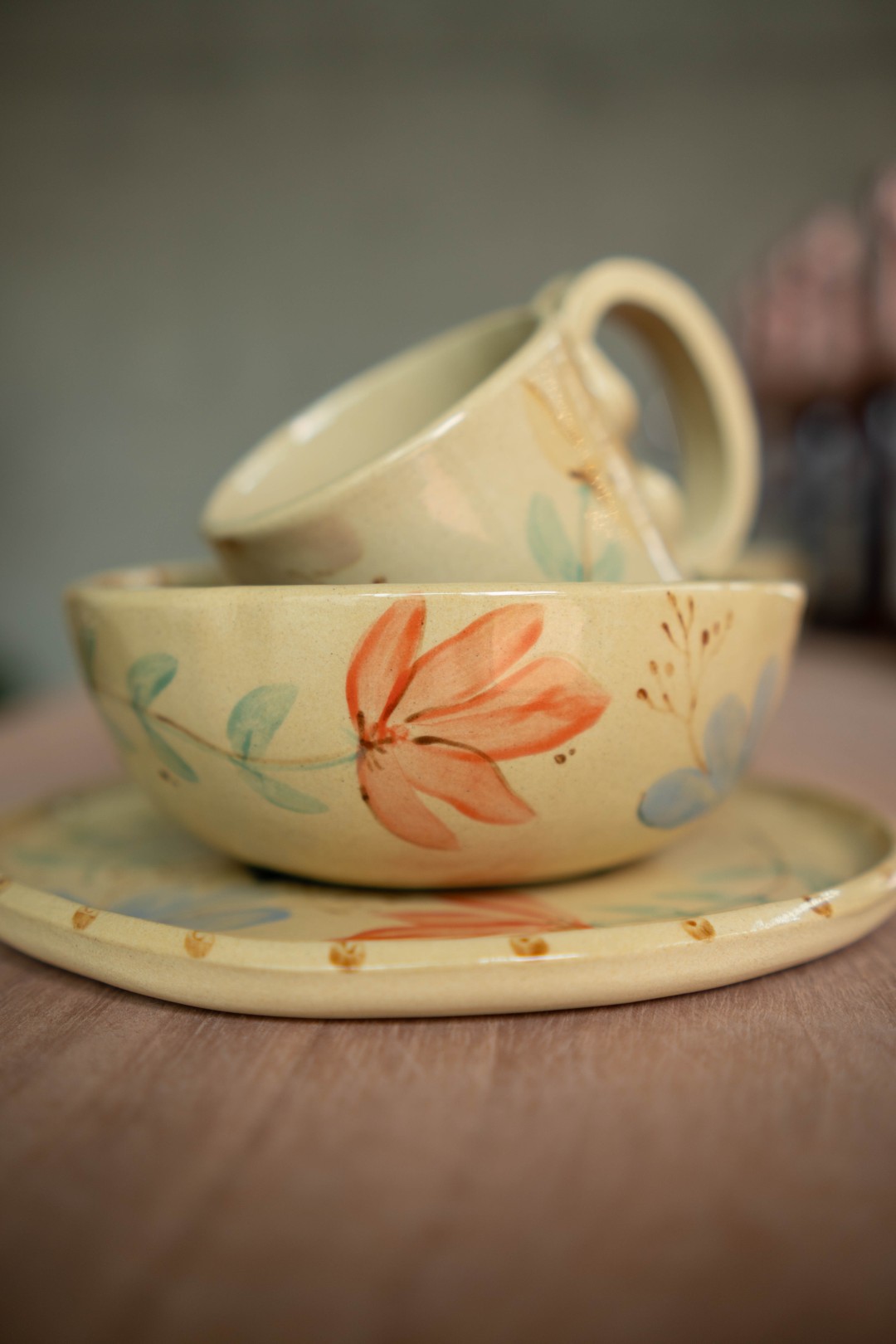 Conjunto Floral  - ateliê de cerâmica em Goiânia